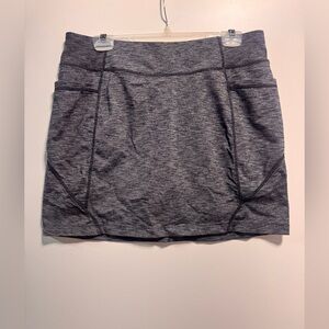Athleta Charcoal Gray Heathered Athletic Skort- Large